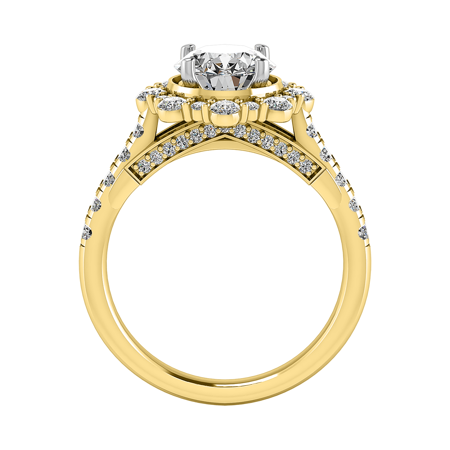 Angelina Halo Engagement Ring